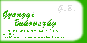 gyongyi bukovszky business card